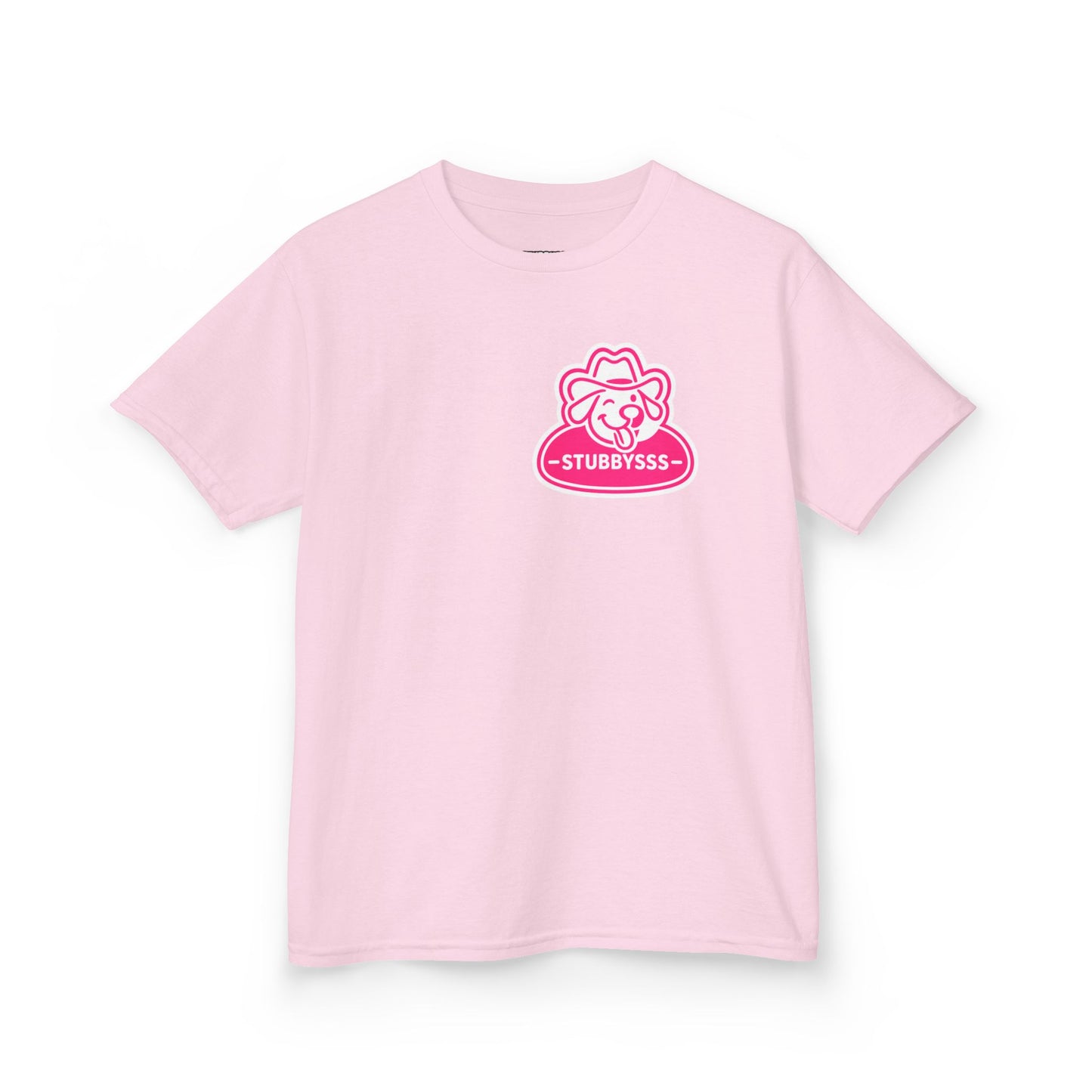 Youth Tee — Stay Stubby (Pink)