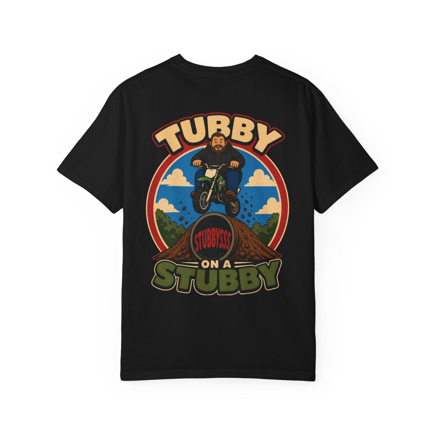 Tubby on a Stubby Tee (Black)