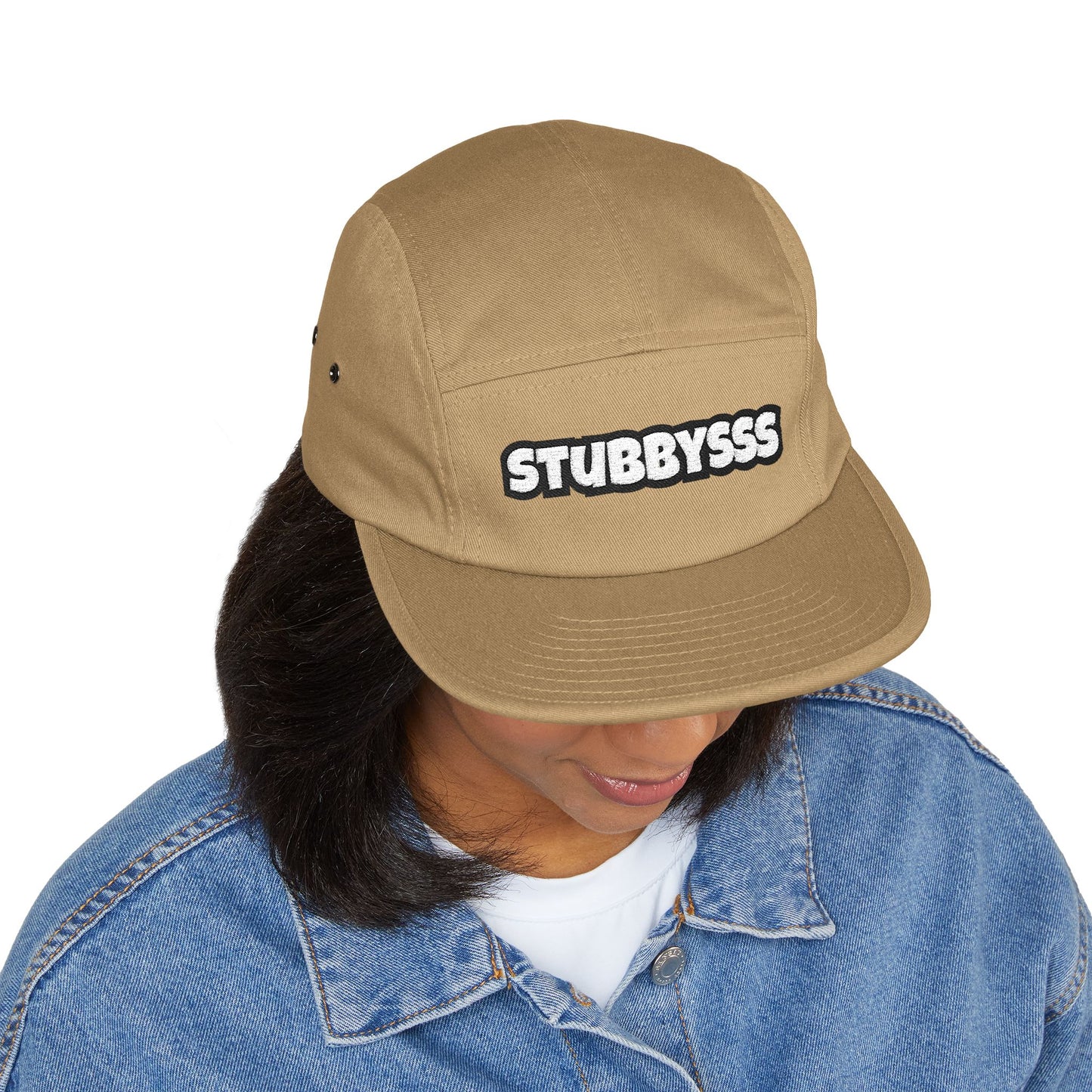 'Stubbysss' Embroidered 5-Panel Cap